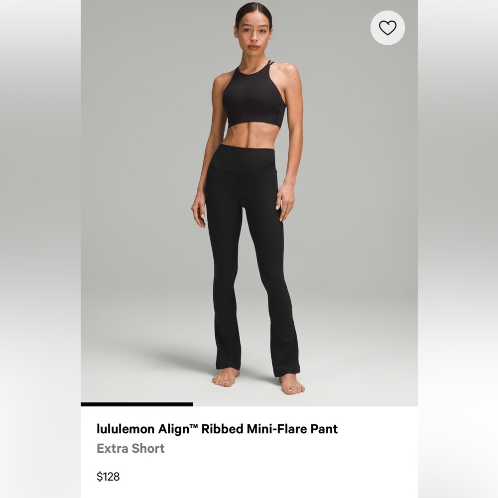 Lululemon Align Ribbed Mini-Flare Pant - EXTRA SHORT